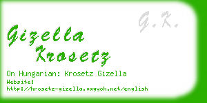 gizella krosetz business card